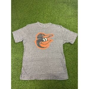 Baltimore Orioles MLB Baseball T Shirt Mens Large Gray Short Sleeve Crewneck
